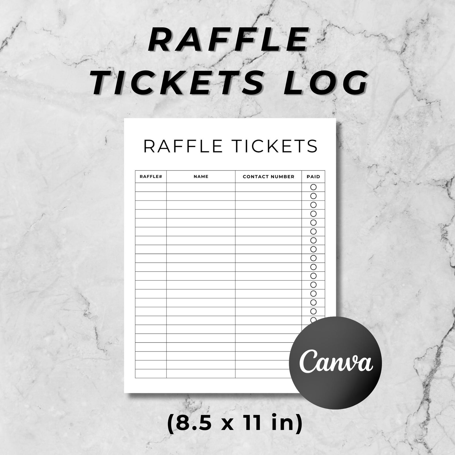 Stracker Raffle Raffle Tracker Template, Ticket Sales Tracker, Raffle Log, Raffle ...