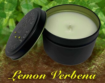 Lemon Verbena Soy 8oz Aromatherapy Candle - Recovery Gift for AA and NA - Sobriety Milestone
