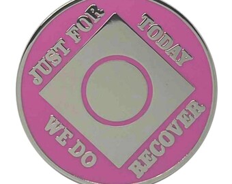 Custom NA Medallion - Pink - Personalized Clean Time Milestone Coin