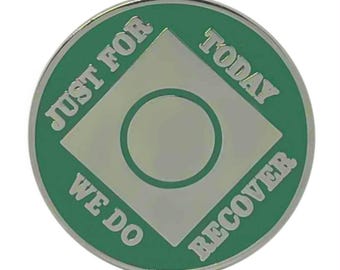Custom NA Medallion - Kelly Green - Personalized Clean Time Milestone Coin