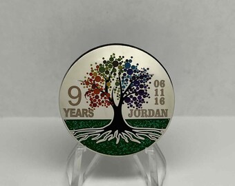Tree Of Life Custom Medallion - Recovery Milestone - Program Neutral - AA, NA, GA