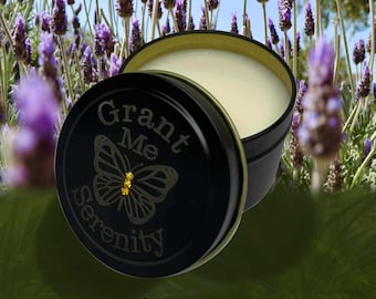 French Lavender Soy 5oz Aromatherapy Candle - Recovery Gift for AA and NA - Sobriety Milestone