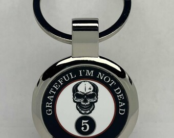 Grateful I'm Not Dead - Skull - Recovery Keychain - Recovery Gift - Sobriety Milestone - Alcoholics Anonymous