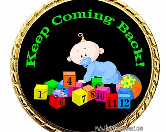 Nine Month Crybaby Chip - Boy - Recovery Milestone - 9 Months