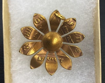 AA Bronze Flower Pendant - Blank