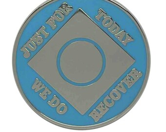 Custom NA Medallion - Cobalt Blue - Personalized Clean Time Milestone Coin