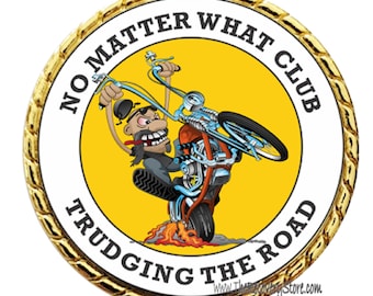 No Matter What Biker Yearly Recovery Medallion - Sobriety Milestone - Alcoholics Anonymous