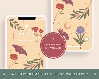 Floral iPhone Background | Aesthetic Botanical Wallpaper for iPhone | Pastel Color Theme
