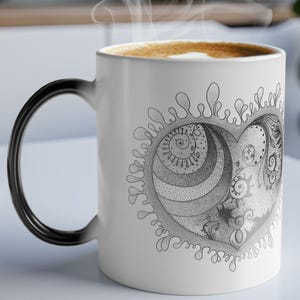 Herzförmige Farbwechsel Kaffeetasse