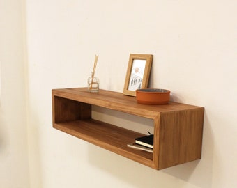 Table console flottante en bois