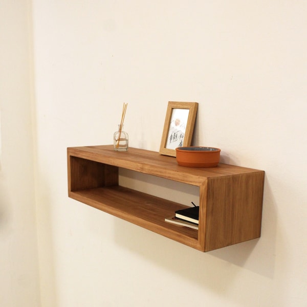 Floating Wooden Console Table
