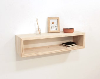 Mediterrane zwevende houten consoletafel/halmeubel