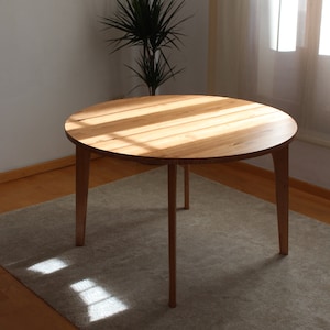 Solid wood round table