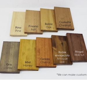 Muestrario de colores de madera