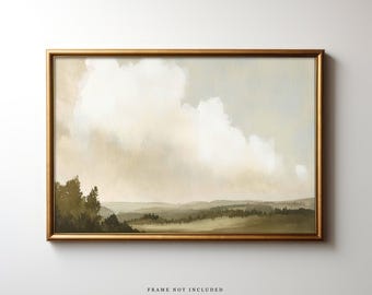 Cloud Landscape Painting: Large Wall Art Print