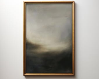 Abstract Landscape Print: Moody Neutral Wall Art