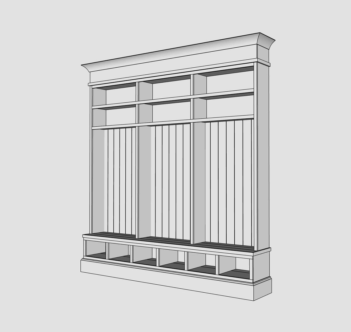 Mudroom Lockers Plan Etsy