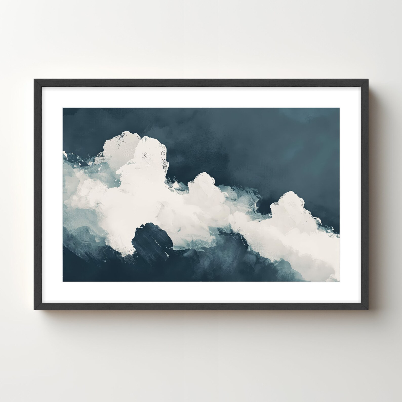 Framed Abstract Cloud Print: Modern Wall Art - Etsy
