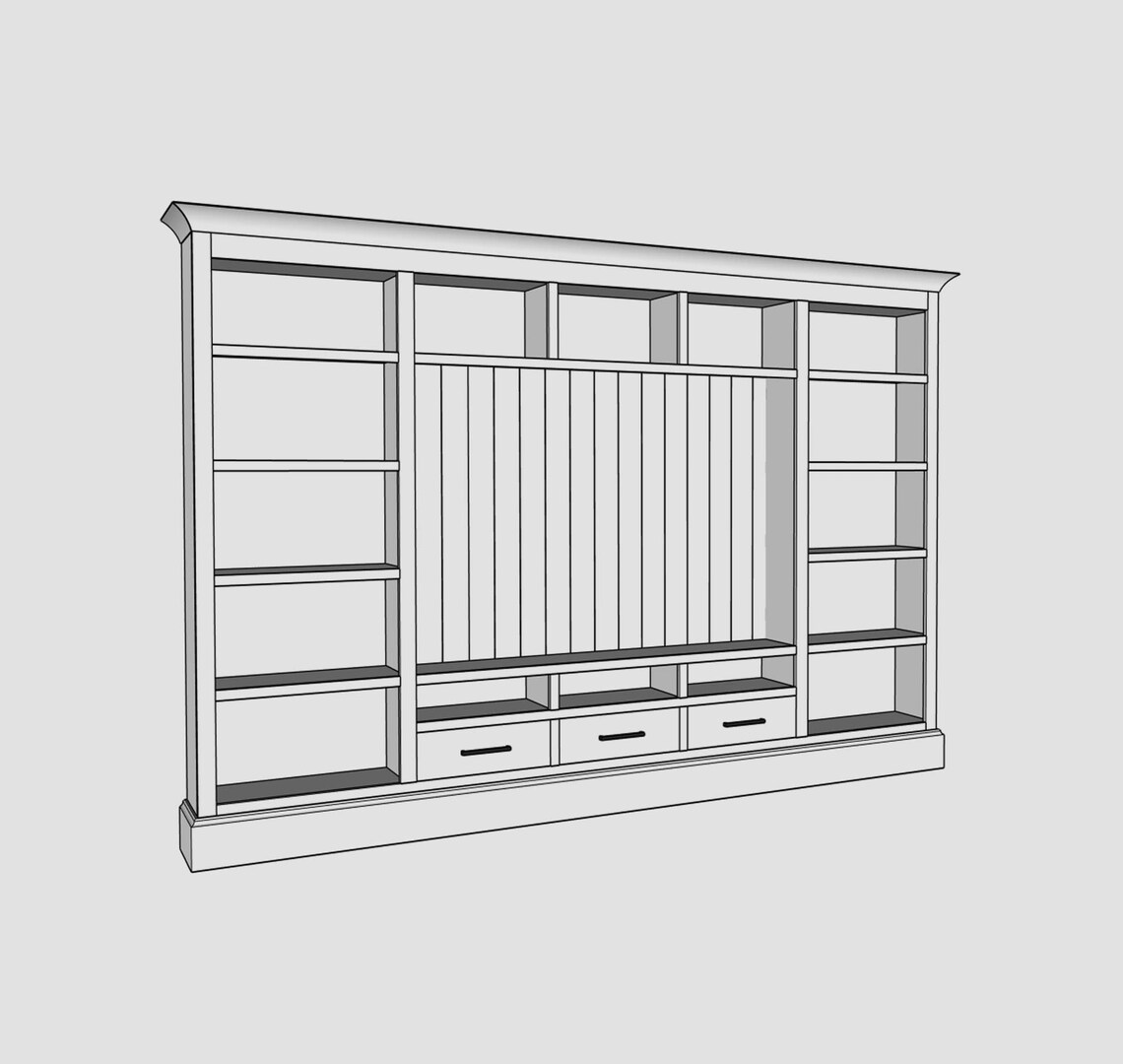 Media Builtins DIY Plans Etsy