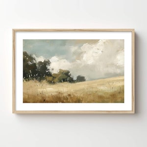 Plank & Pillow Framed Landscape Art Print | Wall Art | Framed Art | Landscape Painting | Cloud Painting