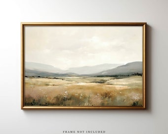 Plank & Pillow Landscape Art Print | Wall Art | Large Print | Landscape Painting