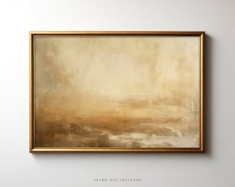Abstract Texture Art Print: Warm Neutral Painting, Large Wall Art