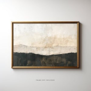 Abstract Landscape Art Print: Neutral Fine Art Painting