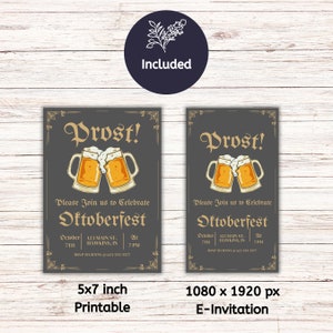 Oktoberfest Invite Template Oktoberfest Invitation Oktoberfest