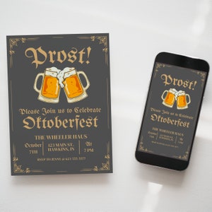 Oktoberfest Invite Template, Oktoberfest Invitation, Oktoberfest Invitation Birthday, Wurst Party Invite, Oktoberfest Party Favors, S2