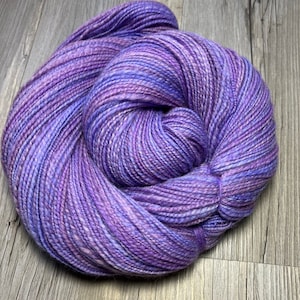 448 yards "Mystic Fairy" Handspun Polwarth yarn.