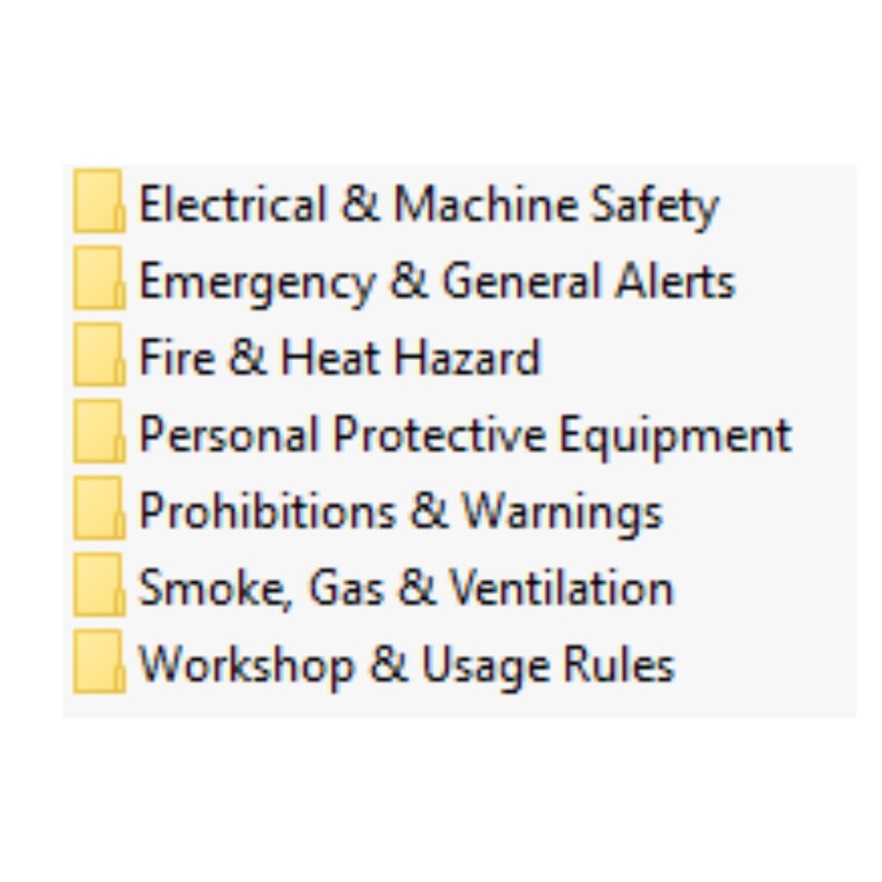 50 Laser Safety Signs SVG Bundle | Laser Cutter Warning Sign Pack ...