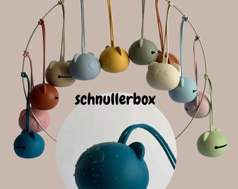 Schnuller Aufbewahrungsbox, Bär Schnullerbox, Schnullertasche aus Silikon