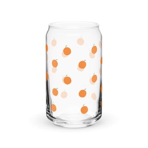 Orange Fruit Can-shaped glass