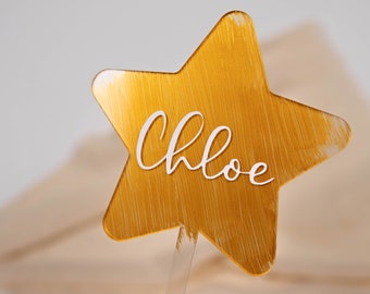 Star Acrylic Topper, Painted Acrylic Cake Topper, Little Star, Star Topper, Hand Painted Cake Topper, Baby Cake Topper, Birthday Cake Topper