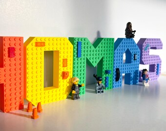 Custom Brick Nameplate Gift For Kids Room Decoration Boy Gift Girl Gift Bricks Sign Nursery Name Plate Desk Plate