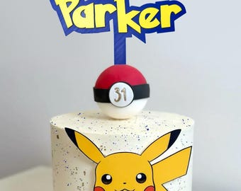 Custom Anime Birthday Cake Topper Personalized Video Game Party Decor