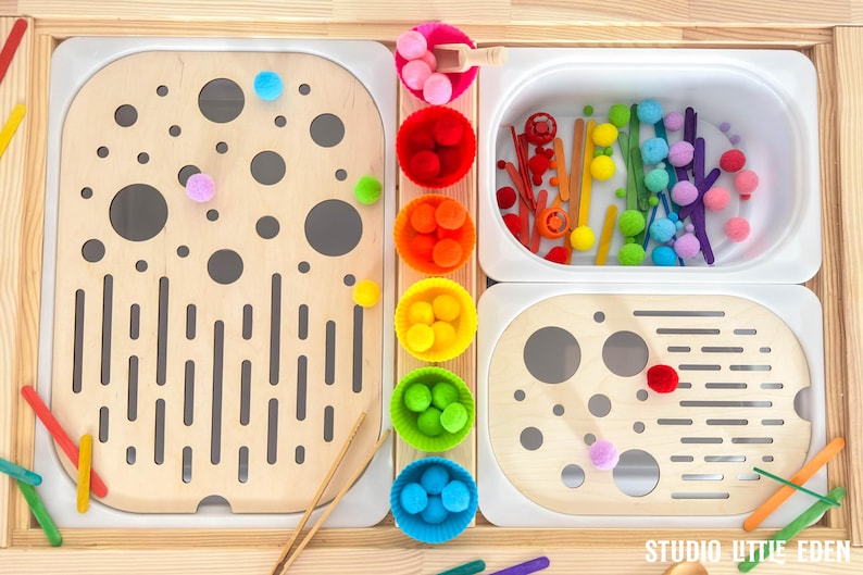 Sensory Play Insert for FLISAT Table Montessori Insert for TROFAST Bin ...