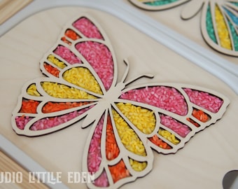Butterfly Trofast Insert, Sensory Play, FLISAT Table, Montessori TROFAST Bin, Sensory Games, Montessori Activities, Gift Ideas for Toddlers