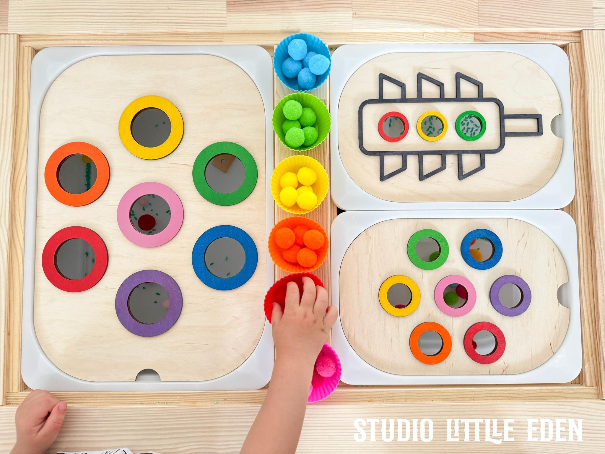 Color Sorting TROFAST Insert Educational Activities for Kids Sensory Games Insert for FLISAT Table Montessori TROFAST Bin Montessori at Home