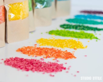 Colored Rice for Sensory Play, Dyed Rice, Montessori, Sensory Bin Base, Sensory Box Filler, Rainbow Rice, Unicorn Rice, Flisat Insert,