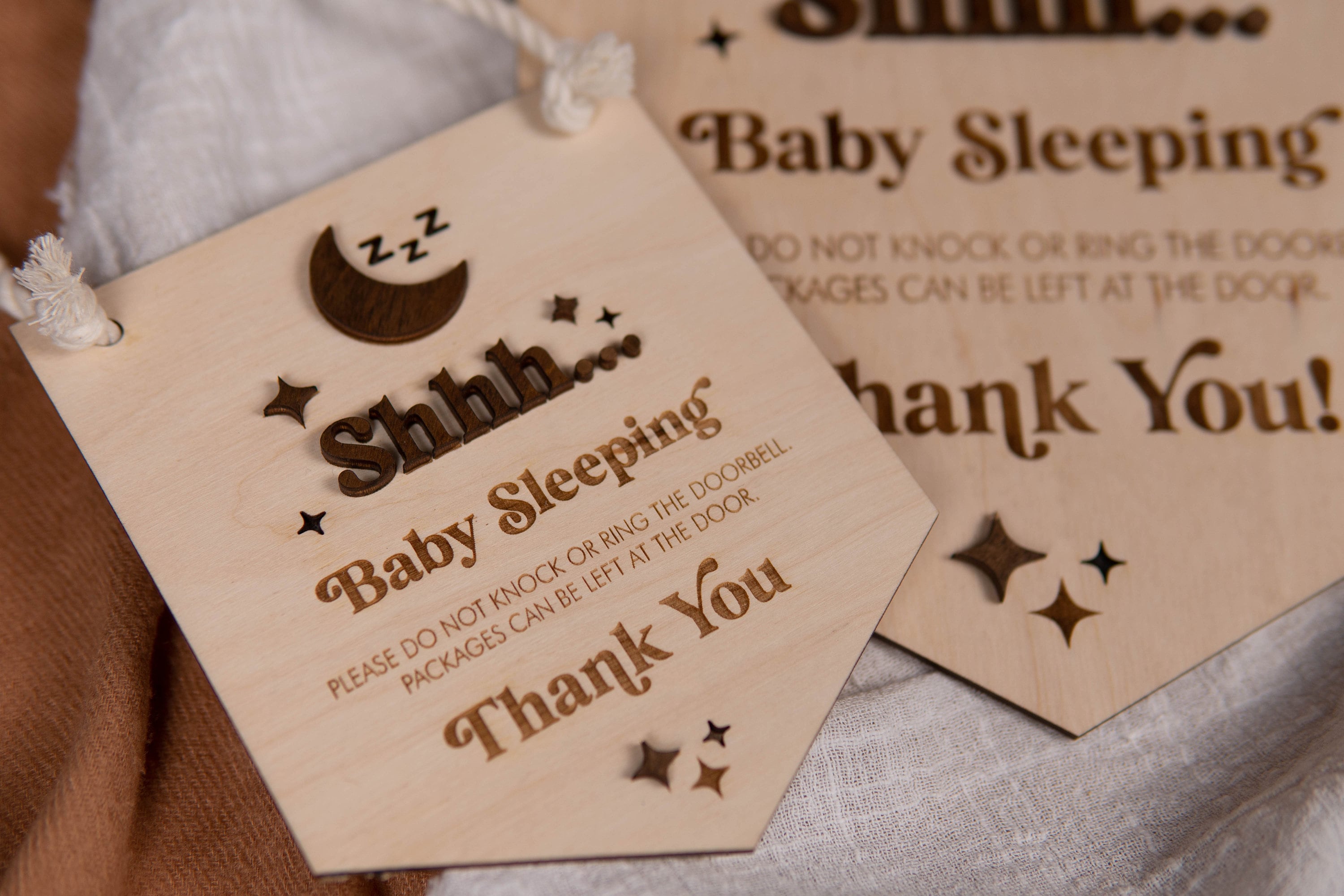 Baby Sleeping Sign, Shhh Baby Sleeping Wood Sign, 3D Wood Sign, Door ...