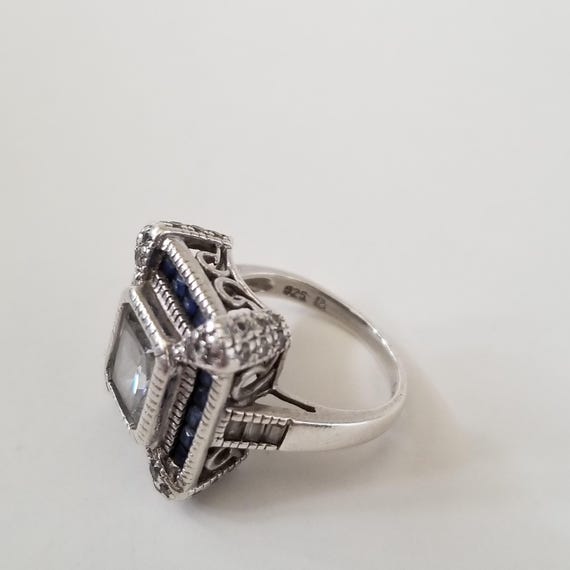 Ross- Simons Statement Ring- Simulated Sapphire a… - image 7