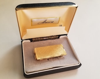 Anson Gold Tone Engravable Money Clip