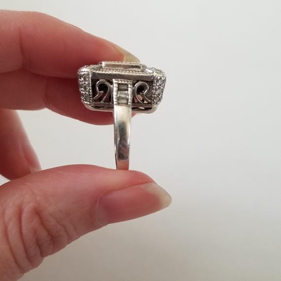 Ross- Simons Statement Ring- Simulated Sapphire a… - image 4