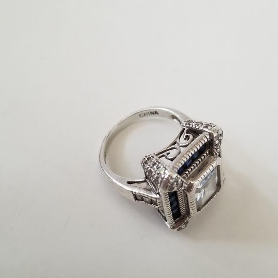 Ross- Simons Statement Ring- Simulated Sapphire a… - image 8