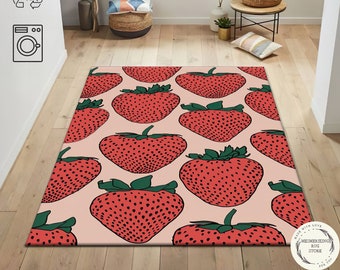 120×204 \"strawberry cake” ViNTAGE RUG Replacement Rug for Strawberry Shortcake Berry Happy Home