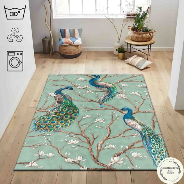 Peacock Rug - Etsy