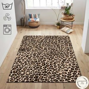 Leopard Patterned Rug, Tiger Rug, Tibetan Tiger Rug, Fashion Rug, Washable Rug, Cool Rug, Aesthetic Rug, Hypebeast Rug, Leopard Carpet