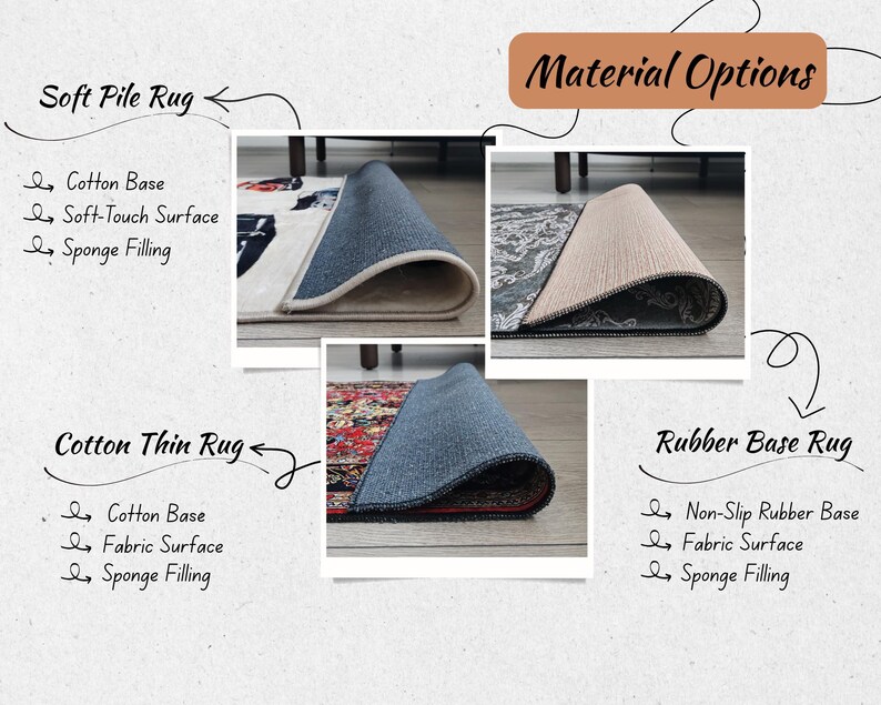 a series of photos showing different types of rugs