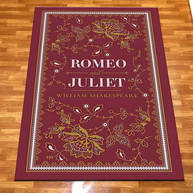 Literary Rug Romeo & Juliet Book Cover Rug: Authentic Literary Library Decor - Etsy
